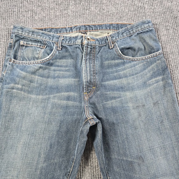 Vintage Banana Republic Jeans Mens 38x30 Blue Bootcut Whiskered Denim‎ Y2K 38x28 - Picture 5 of 13